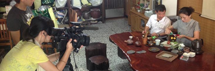 Eco-Cha filming a documentary about tea with Daai TV
