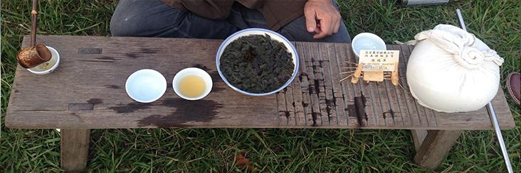 Sitting down to brew tea at the Nantou Tea Expo