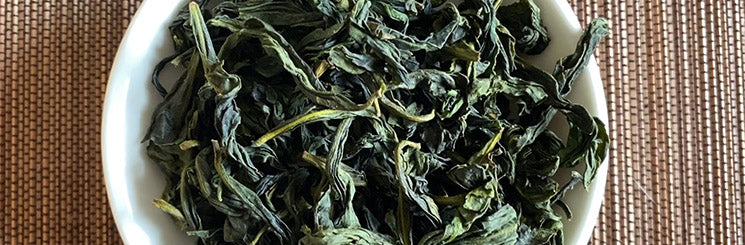 Wenshan Baozhong Tea dry leaves top view