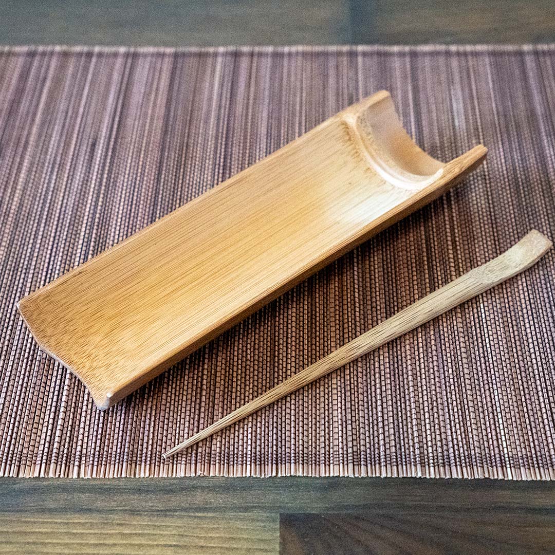 Bamboo Tea Scoop and Bamboo Tea Pick