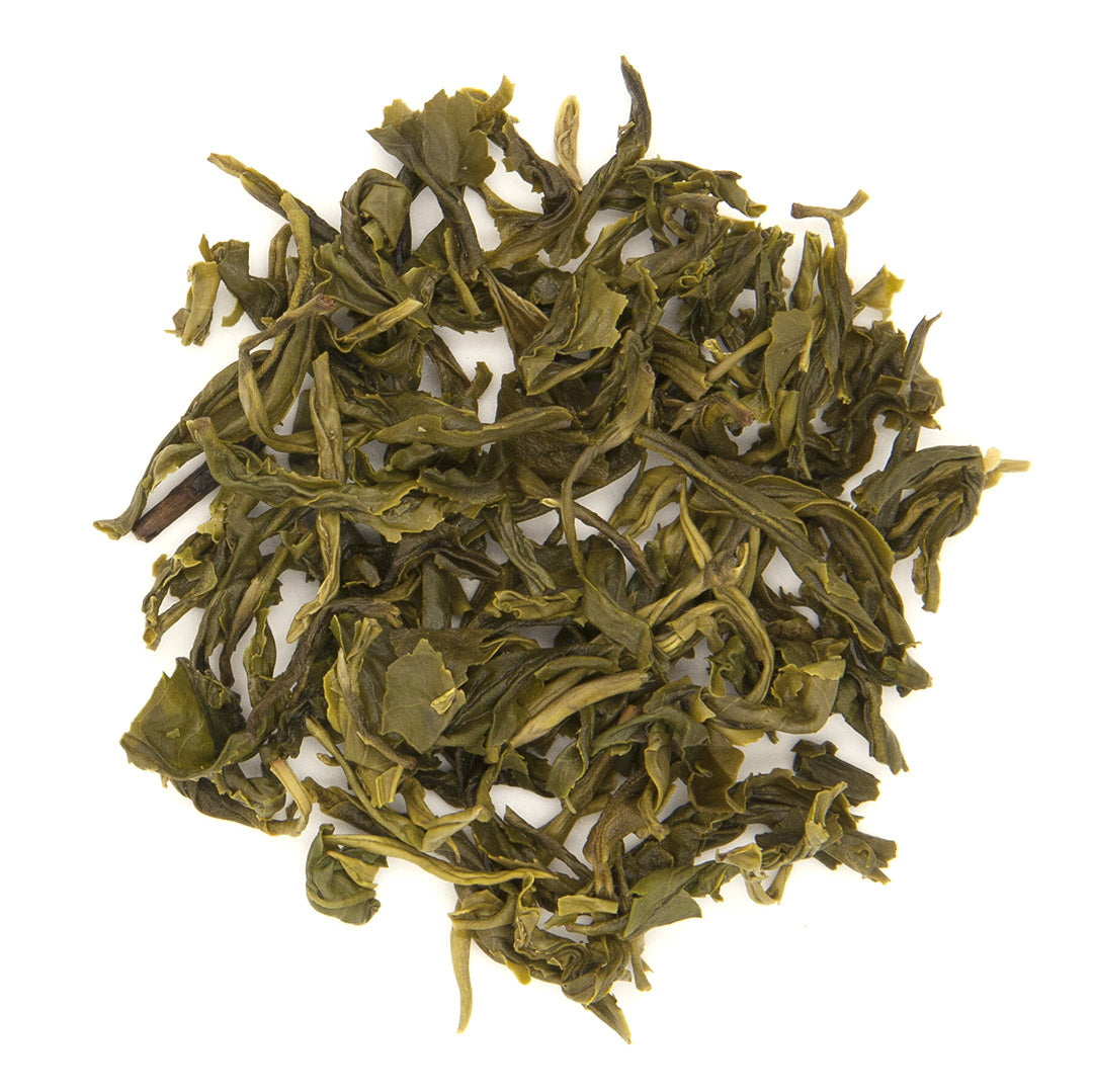 Bi Luo Chun Green Tea brewed leaves