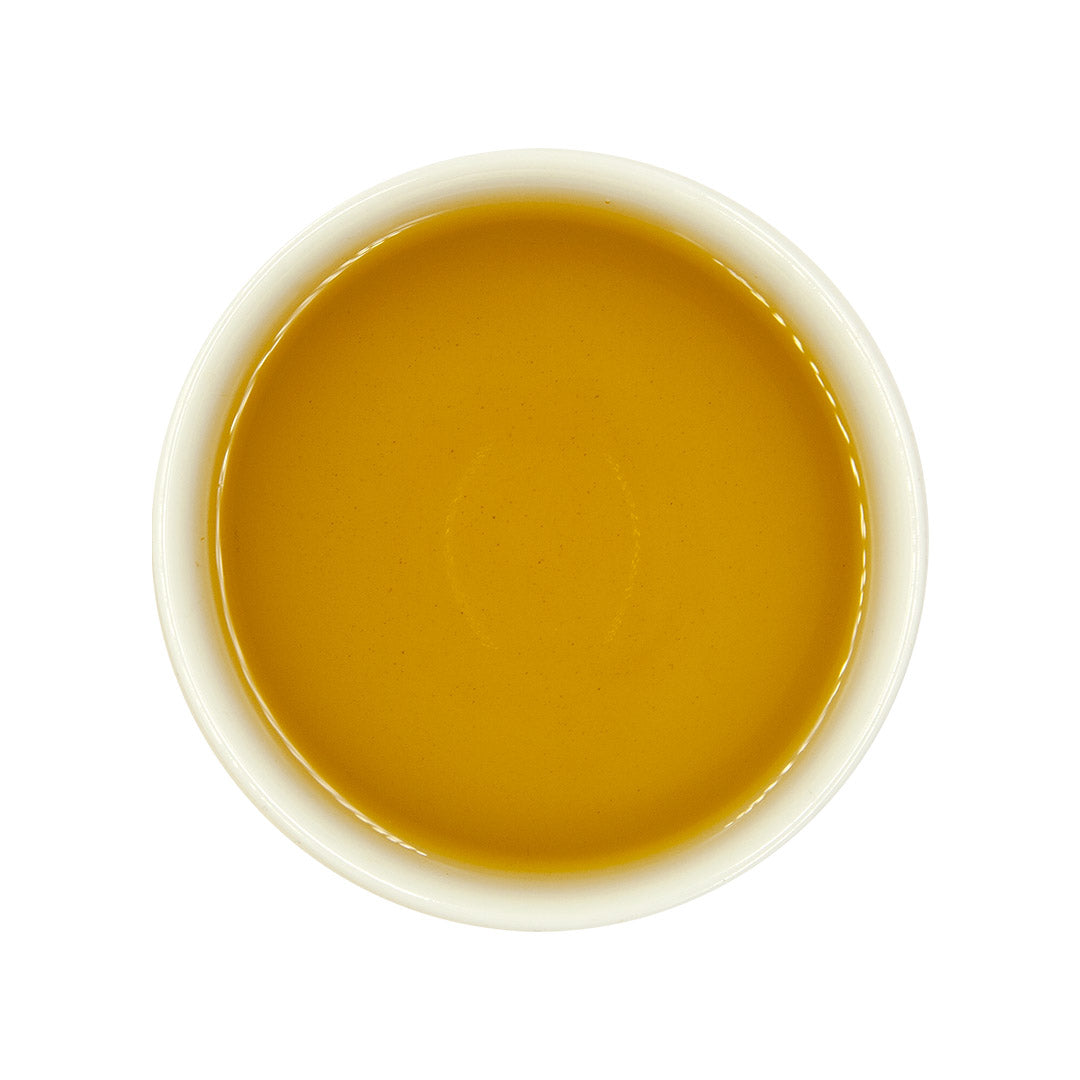High Mountain Concubine Oolong Tea, brewed tea top view