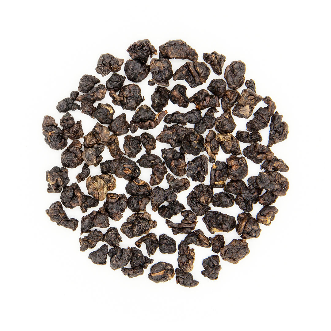 Hong Oolong Tea dry leaves viewed from top