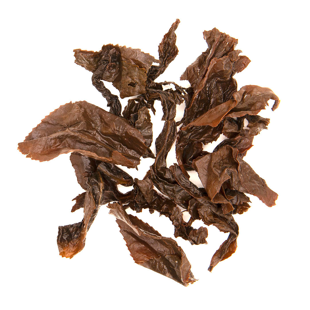 Hong Oolong Tea brewed tea leaves