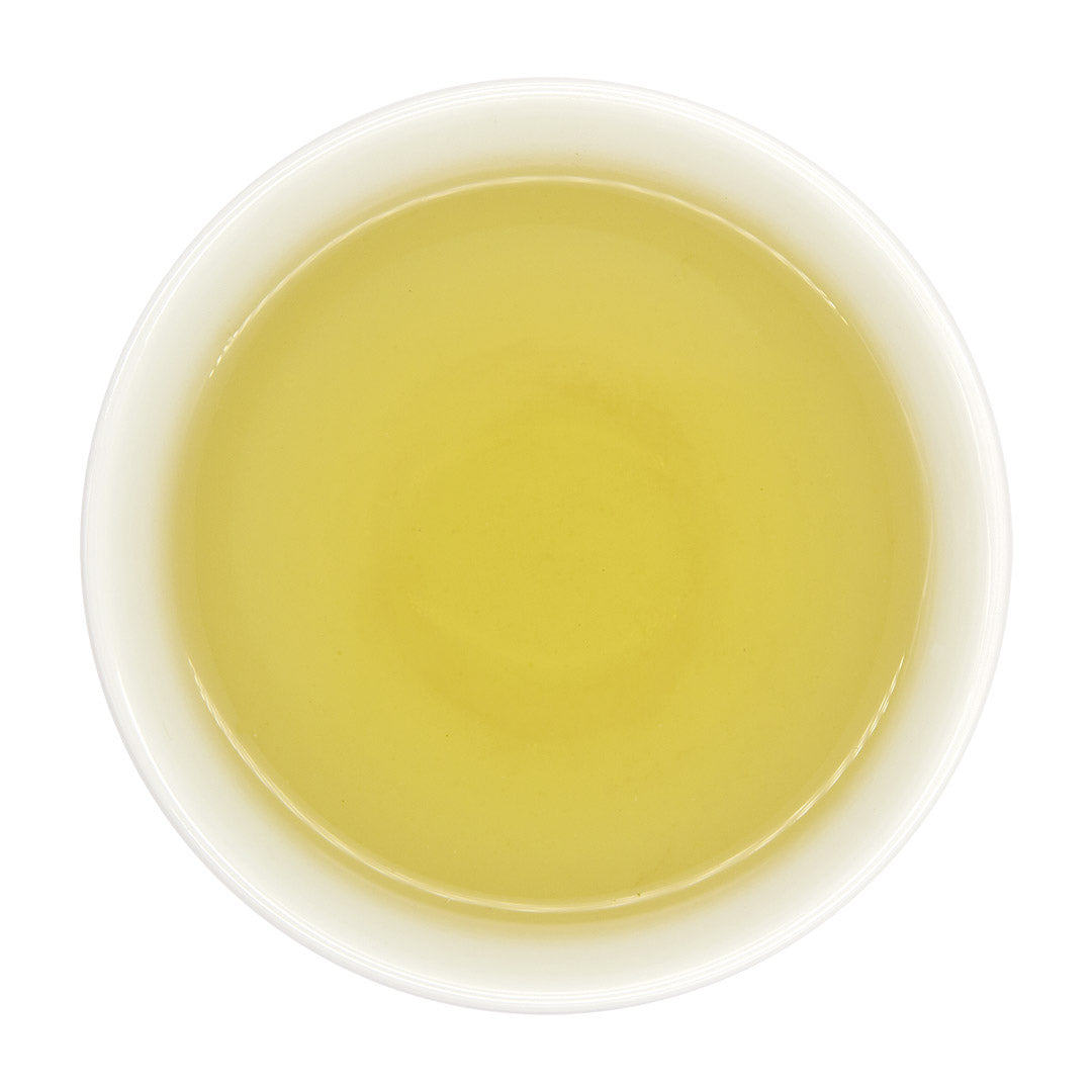 Li Shan High Mountain Oolong Tea, brewed top view