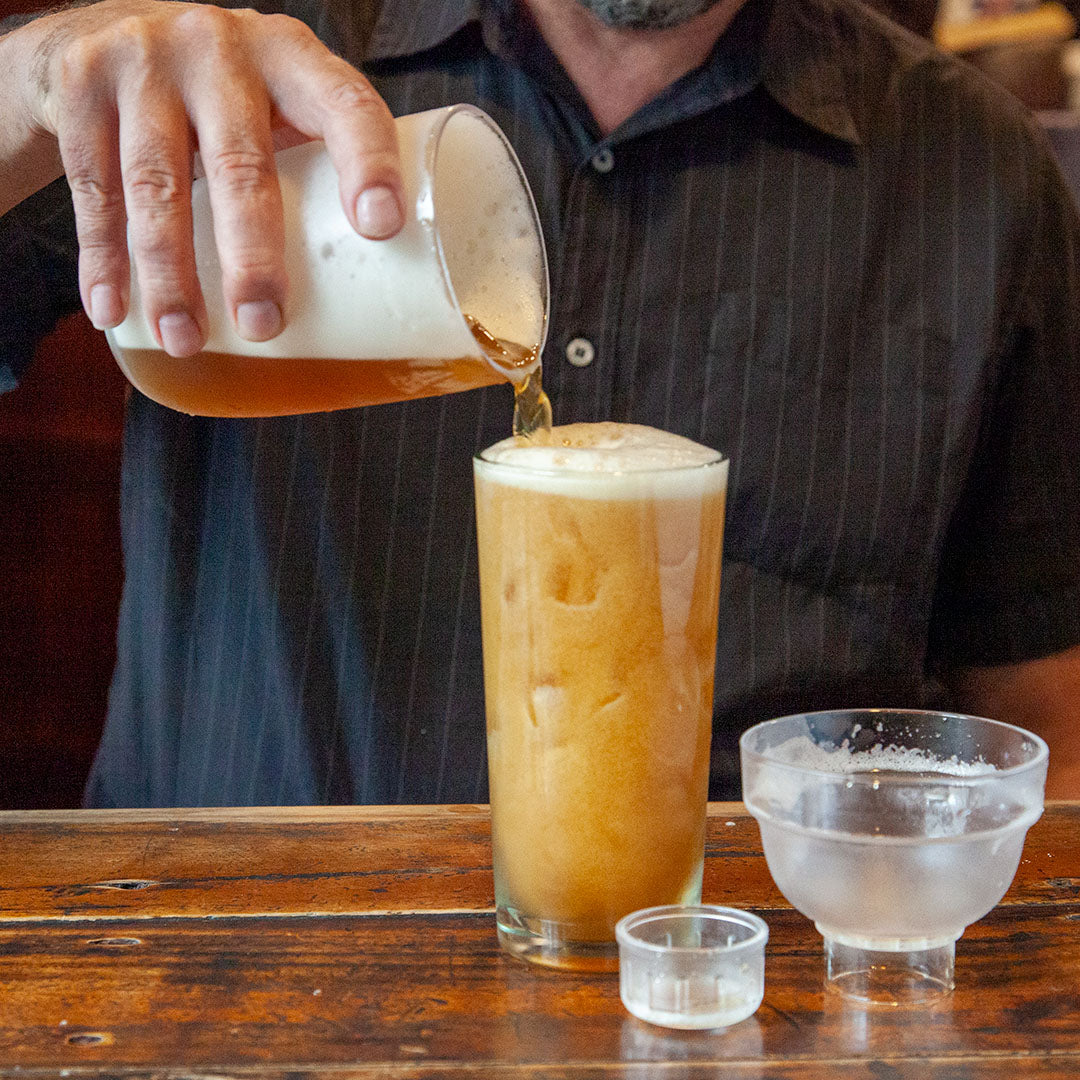 Enjoy a frothy glass of ice tea any time with a cocktail shaker