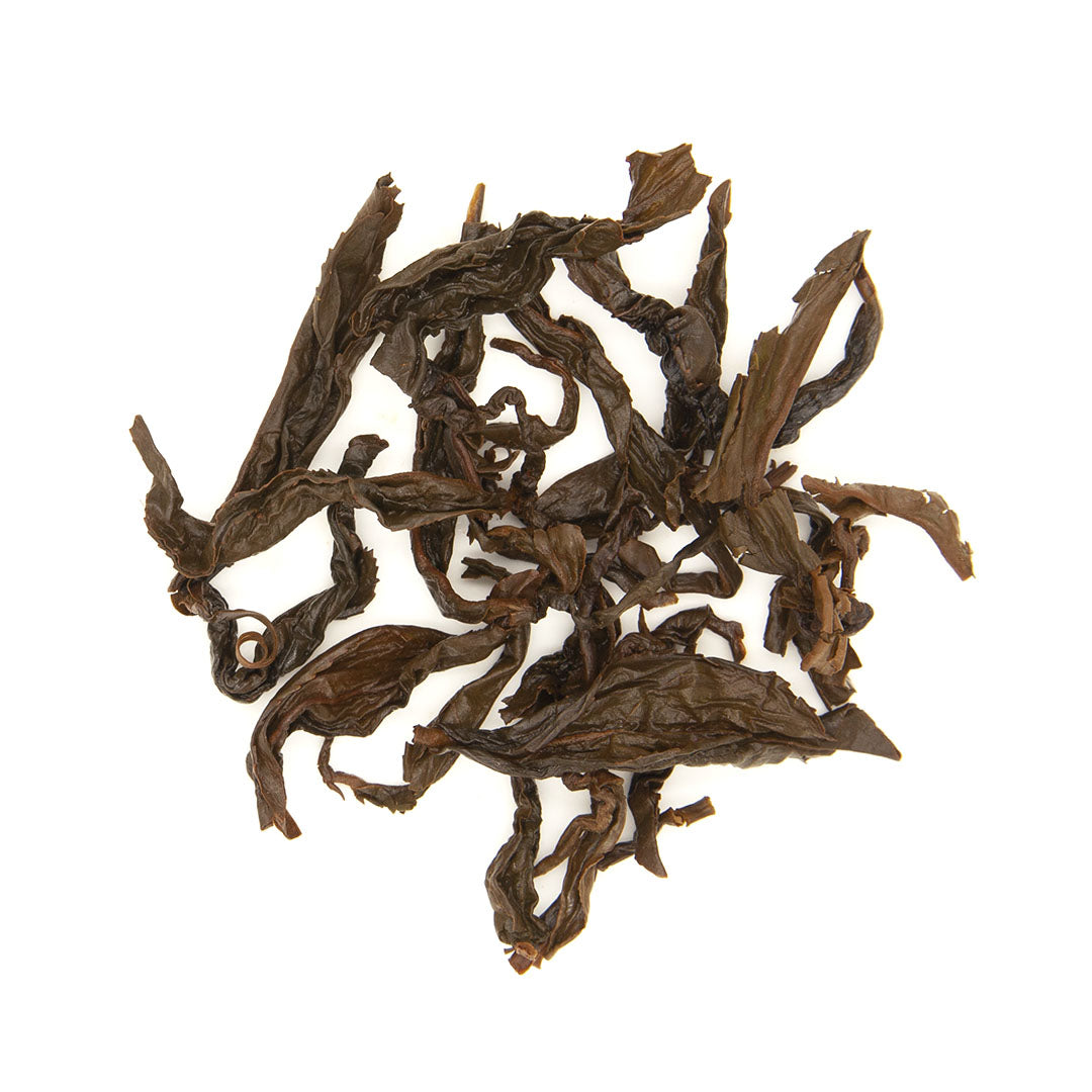 Taiwan Small Leaf Black Tea brewed leaves viewed from top