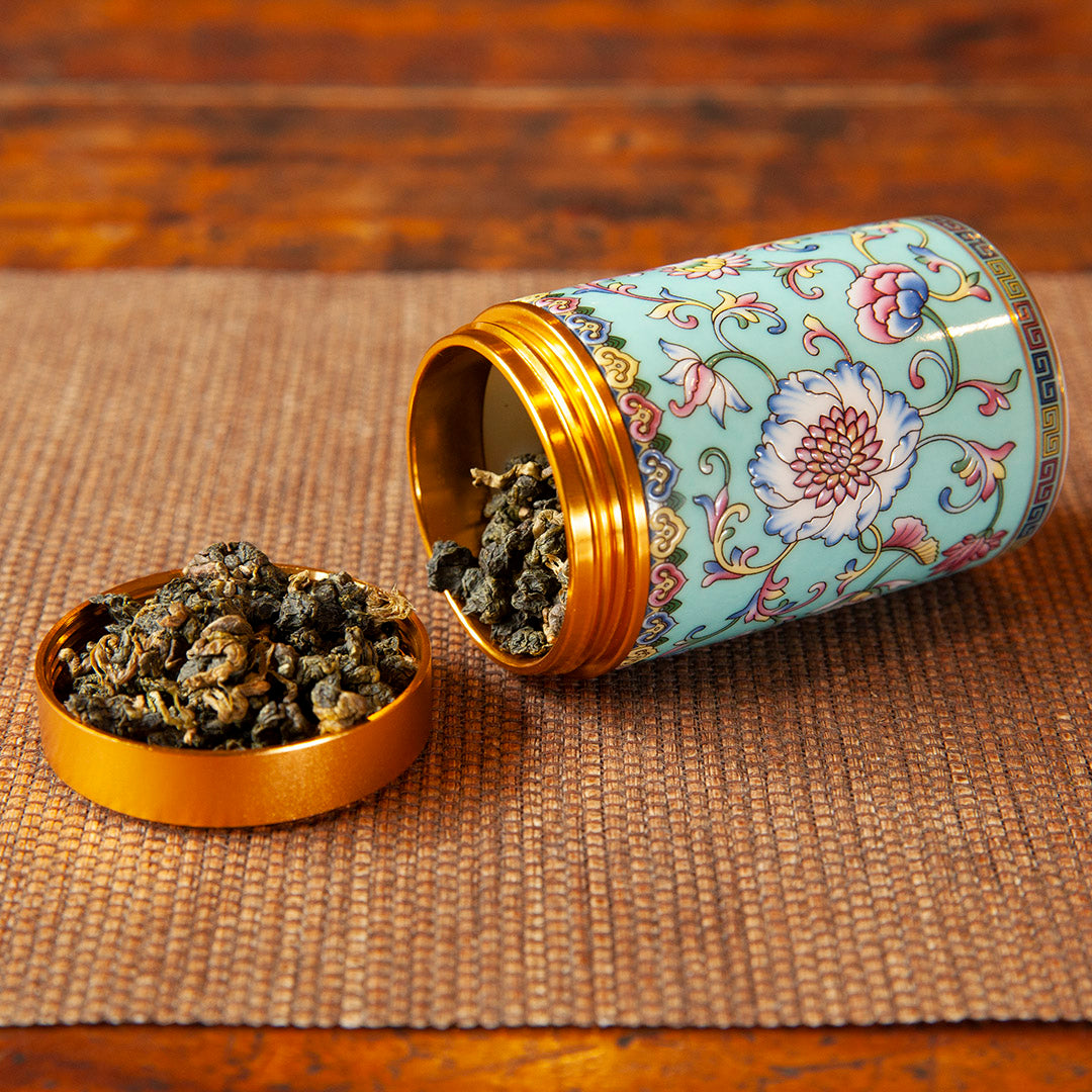 Travel tea caddy (blue)