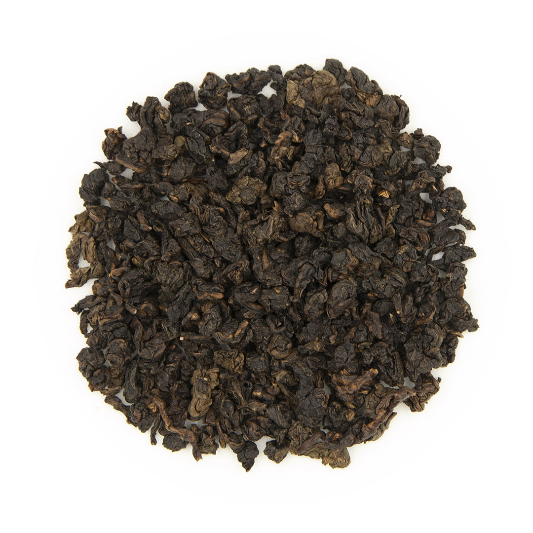 Tie Guan Yin Oolong Tea, dry leaves top view