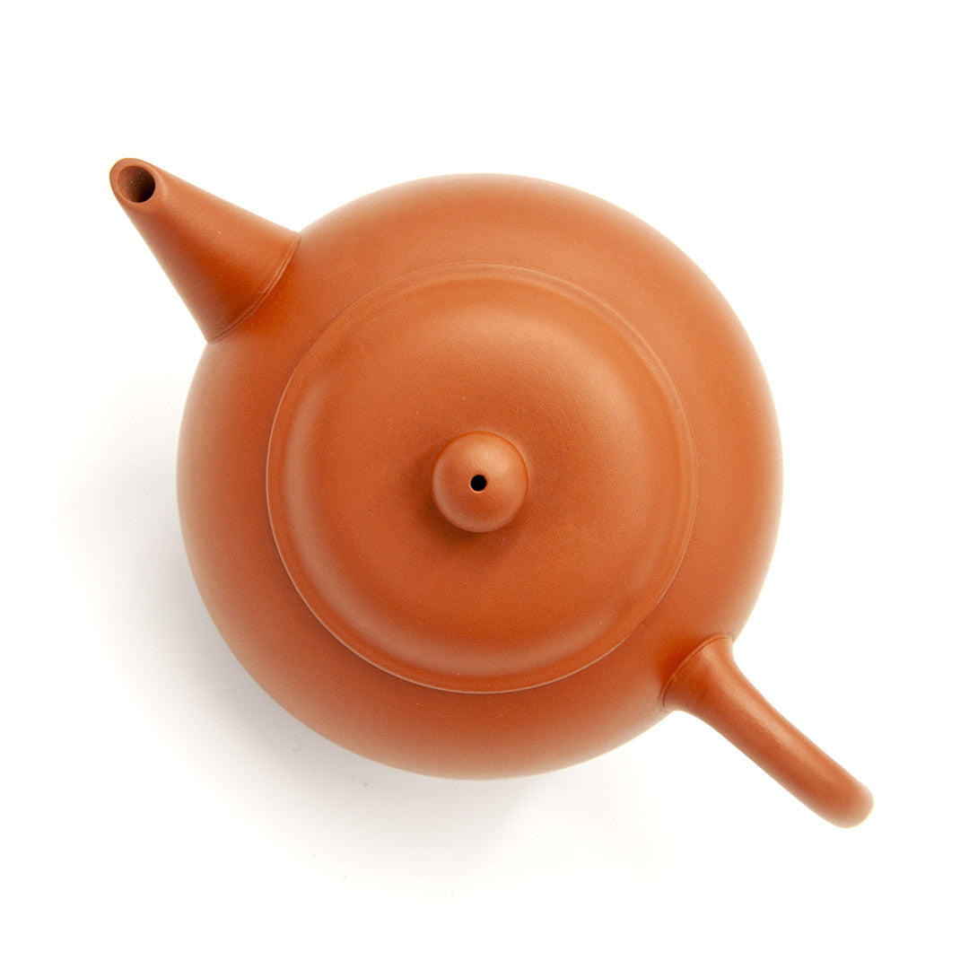 Clay teapot, top view