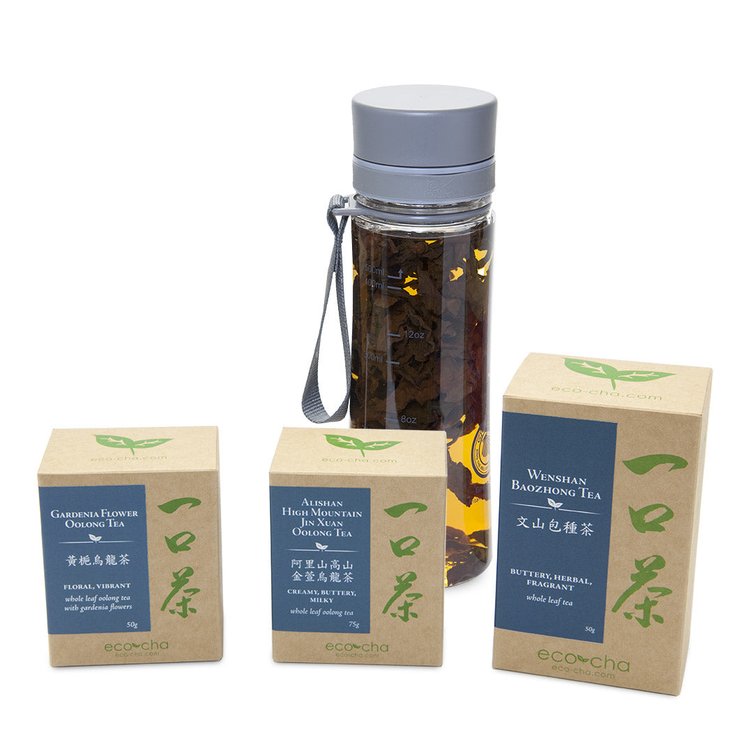 Cold brew tea bottle and tea package deal
