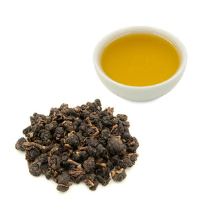 High Mountain Concubine Oolong brewed and dried leaves
