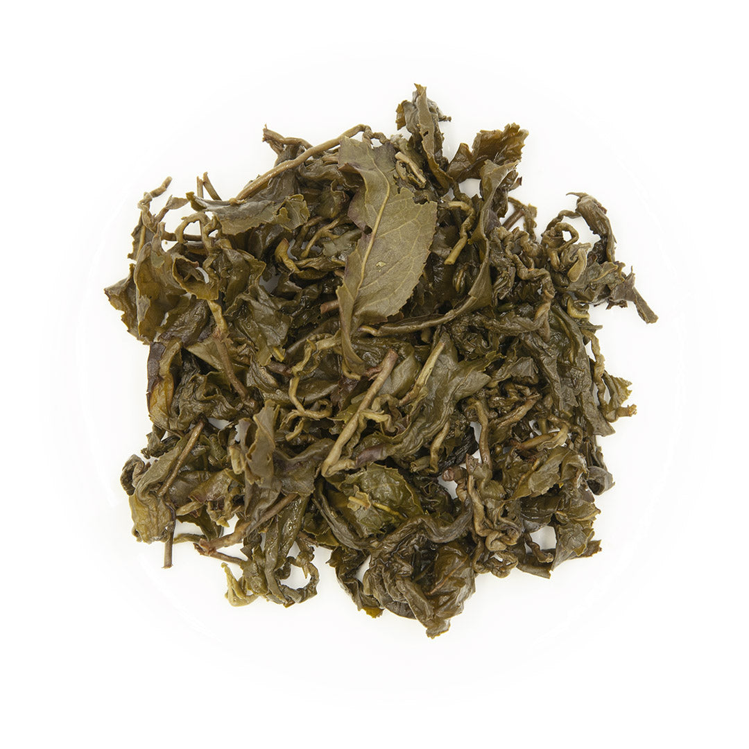 High Mountain Concubine Oolong Tea, wet leaves