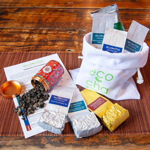 Eco-Cha Teas Taiwan Tea Sampler Holiday Gift Pack showing what's included