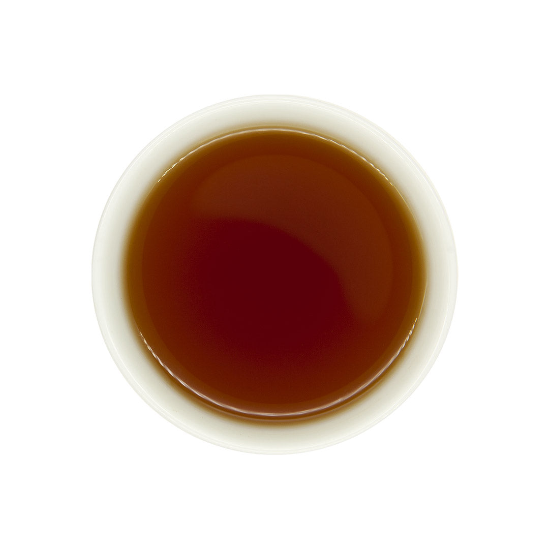 Red Jade Black Tea, brewed tea top view